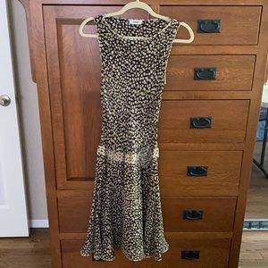 Moschino low waist polka dot print silk dress